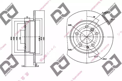 Тормозной диск DJ PARTS BD1163